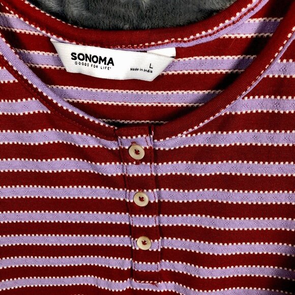 Sonoma Woman’s Tank Top Large Stripped Shirt - Picture 9 of 10